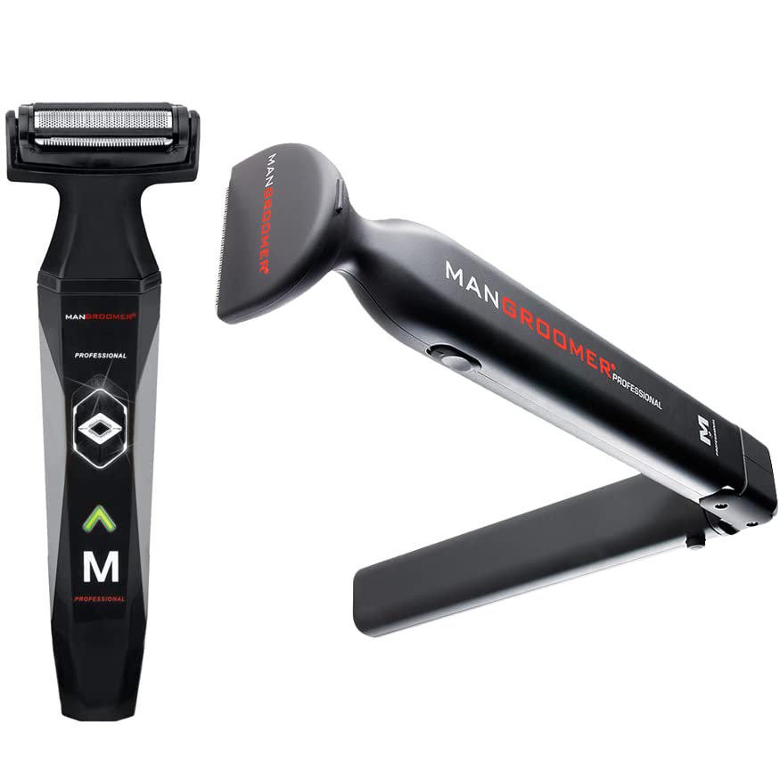 The Looking GreatBalls and Back Grooming Bundle by MANGROOMER - This Bundles Contains 2 Products: MANGROOMER Professional Body Groomer & Trimmer and The MANGROOMER Professional Back Hair Shaver