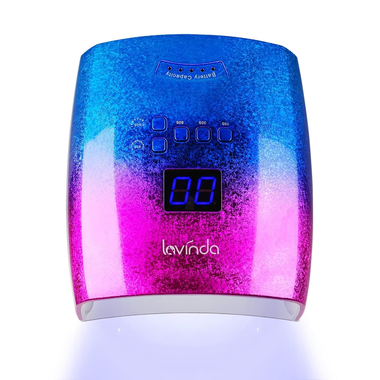 Lavinda UV LED Nail Lamp, 48W Cordless Nail Lamp Large Space Fast Nail Dryer with Gel Nail UV Light Auto Sensor Gel Curing Lamp with 4 Timers, Gradient Color